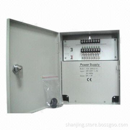 9/18-channel Power Supply Box for CCTV Camera Accessories with 60, 120, 240W Power